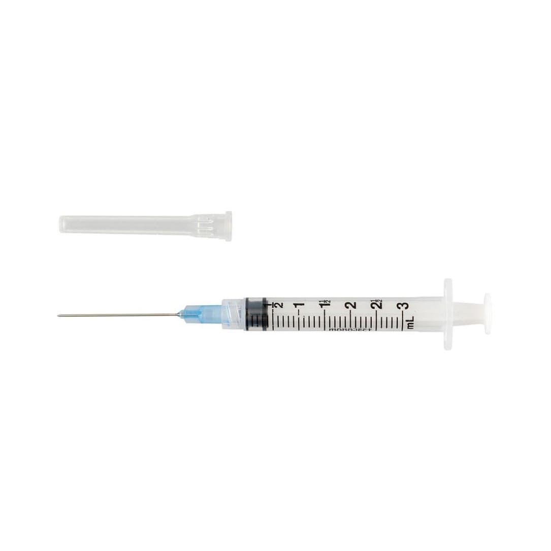 Monoject Soft Pack Syringe with Hypodermic Standard Needle, 1 Inch, 23 Gauge - Each - Image 1