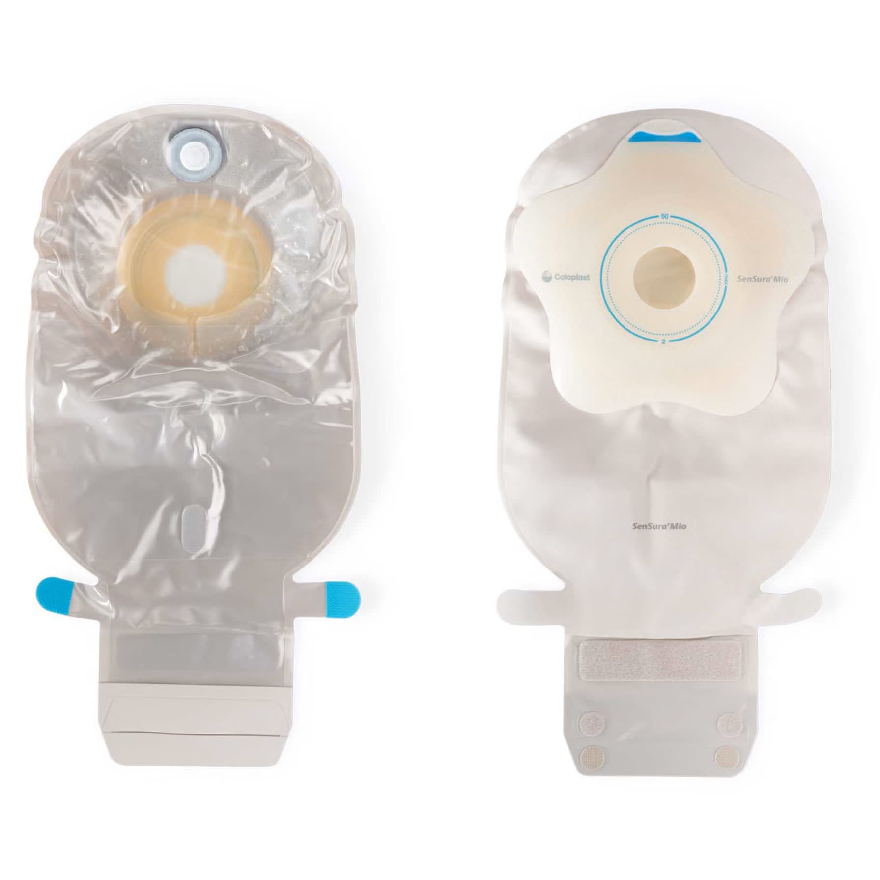 SenSura Mio Convex Flip Maxi Drainable Pouch, 1-3/8 Inch Stoma, Transparent - Box of 10 - Image 1