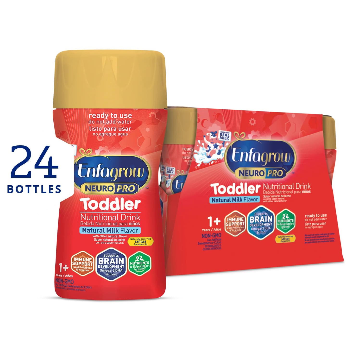 Enfargrow Pediatric Oral Supplement, Natural Milk Flavor, 8 oz - Case of 24 - Image 1