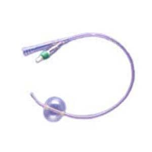 Soft Simplastic 2-Way Foley Post-Op Indwelling Catheters, Coude Tip, 24 Fr 16" - Box of 10 - Image 1