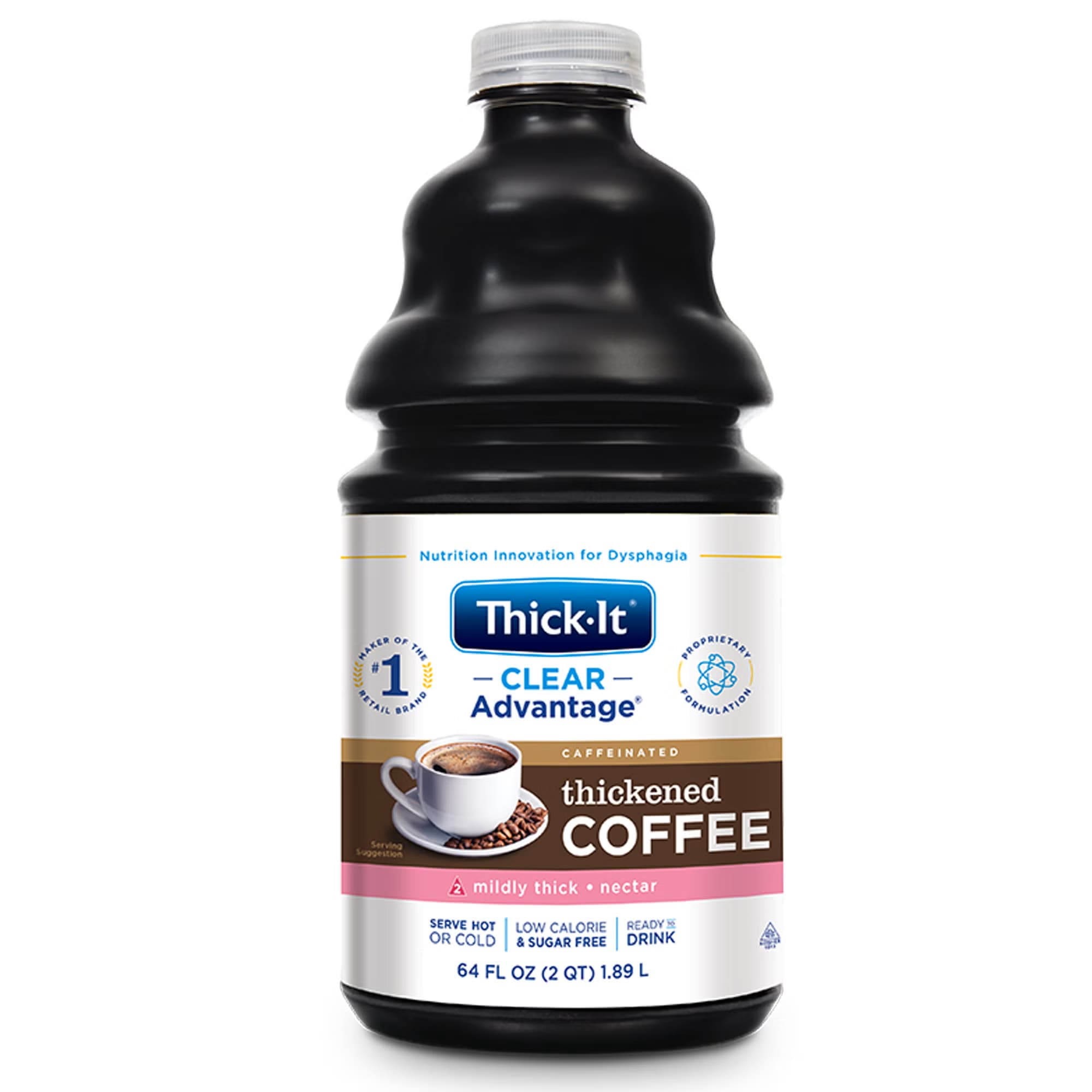 Thick-It Clear Advantage Nectar Thickened Beverage, Coffee, 64 oz - Case of 4 - Image 1