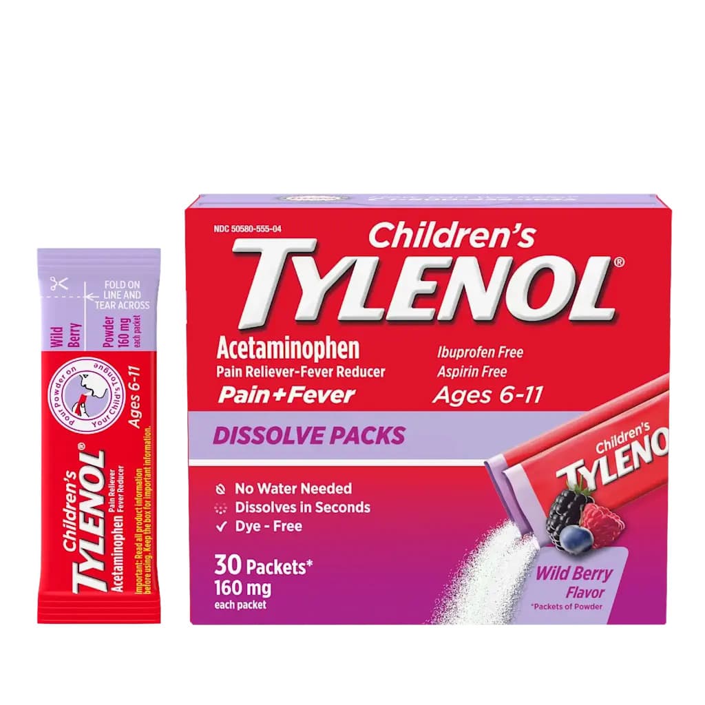 Children’s TYLENOL Dissolve Powder Packs - 32 Count - Image 2