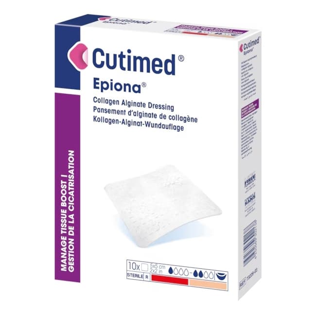 Cutimed Epiona Collagen Dressing, 2 x 2 Inch - Box of 10 - Image 1