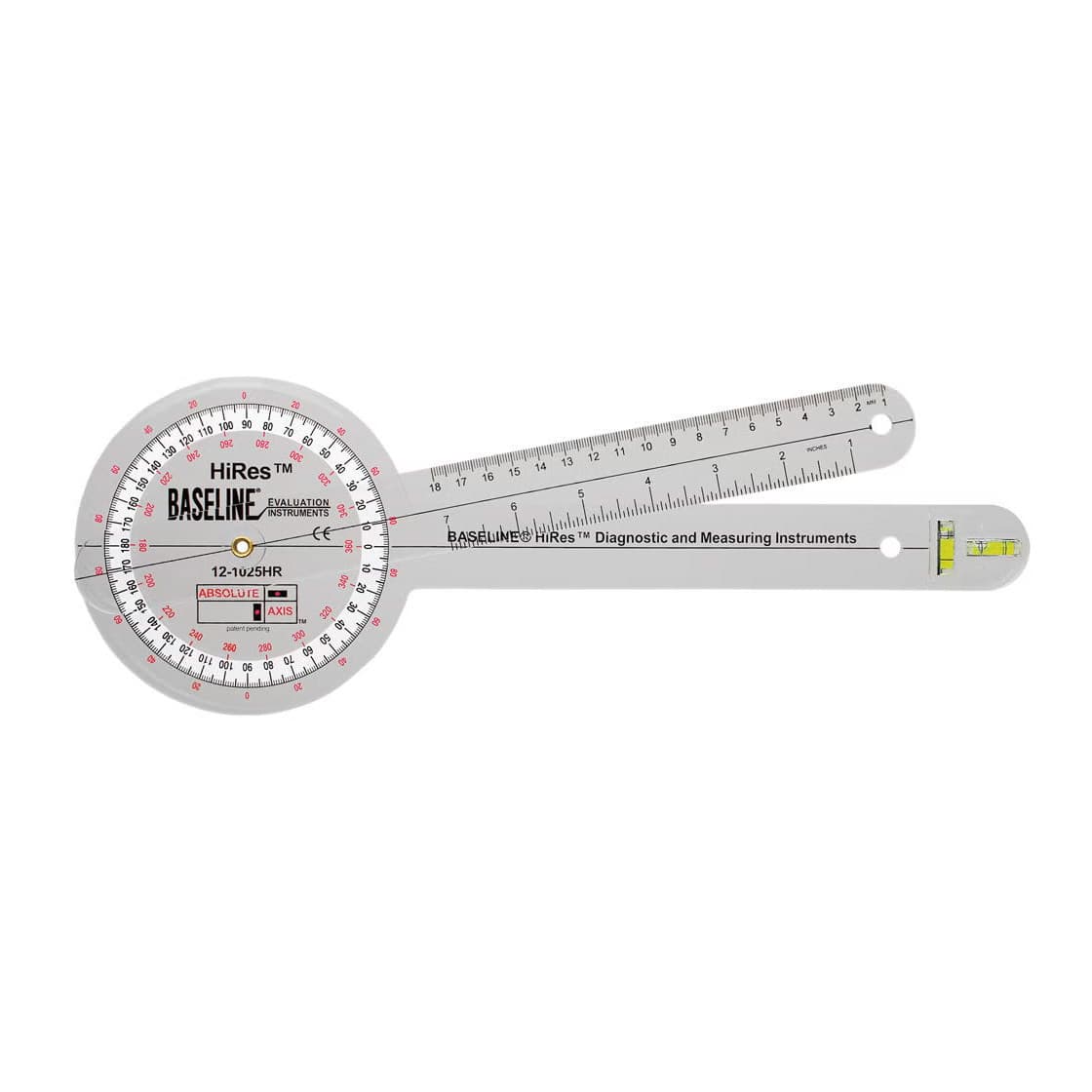 Baseline Absolute Plus Axis Plastic Goniometer, Hires - Image 1