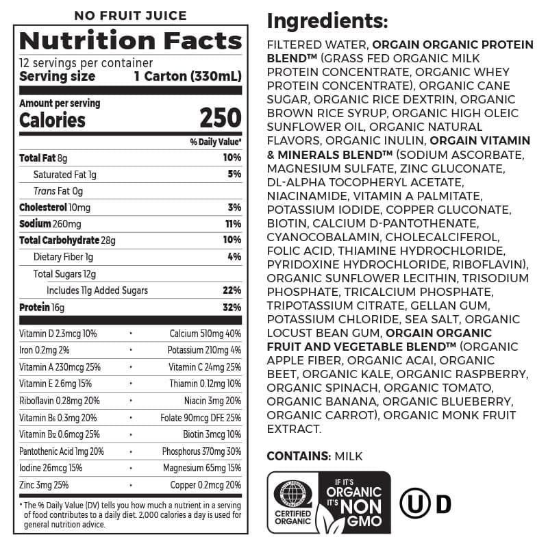 Orgain Organic Clean Protein Shake - Image 3