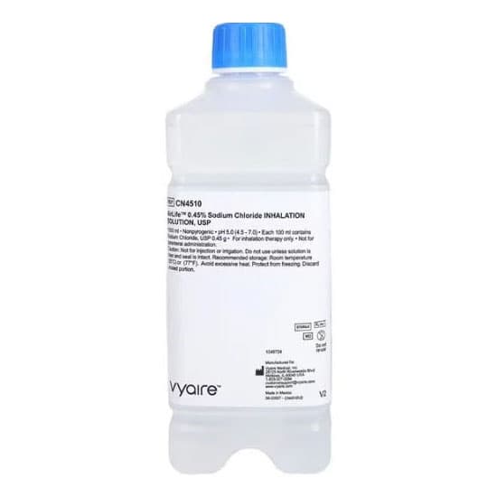 CareFusion 0.45% USP Sodium Chloride Nebulizer Replacement Water, 1000mL Bottle - Image 1