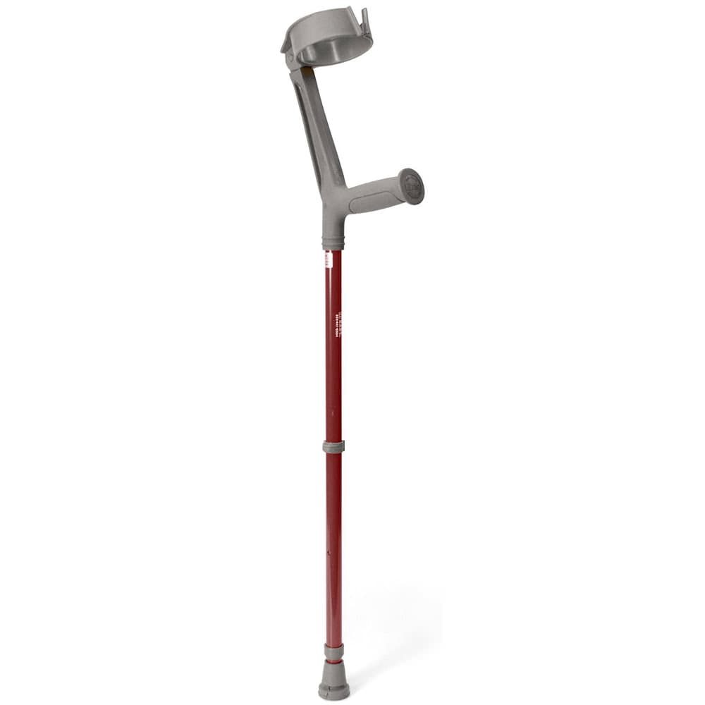 Walk Easy adult forearm articulated crutches with 4" full cuff (pair) - Burgundy - Image 1