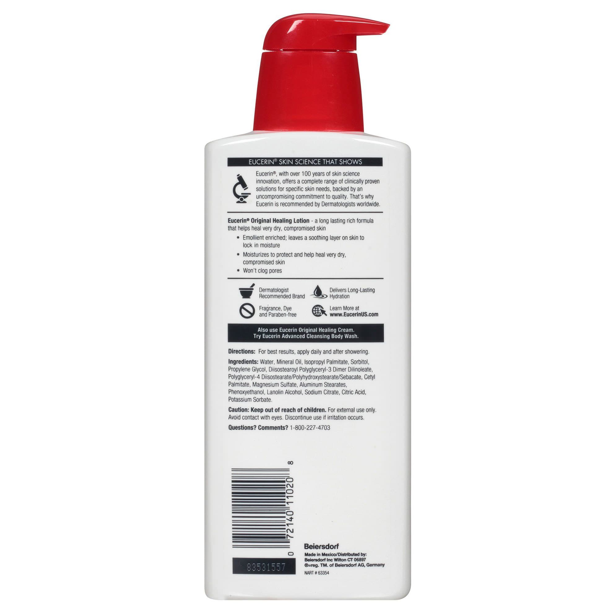 Eucerin Original Hand and Body Moisturizer Lotion, Pump Bottle, 16 oz - Image 1