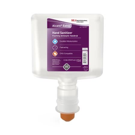 Alcare Extra Hand Sanitizer Dispenser Refill Bottle - Case of 6 - Image 1