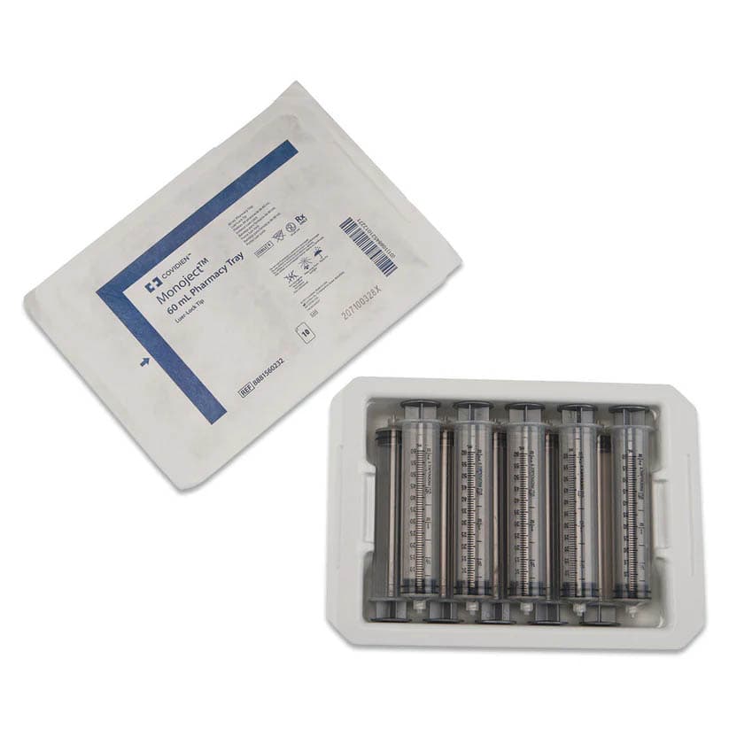 Monoject Pharmacy Tray with Luer-Lock Tip Syringes, 35 mL - Image 1