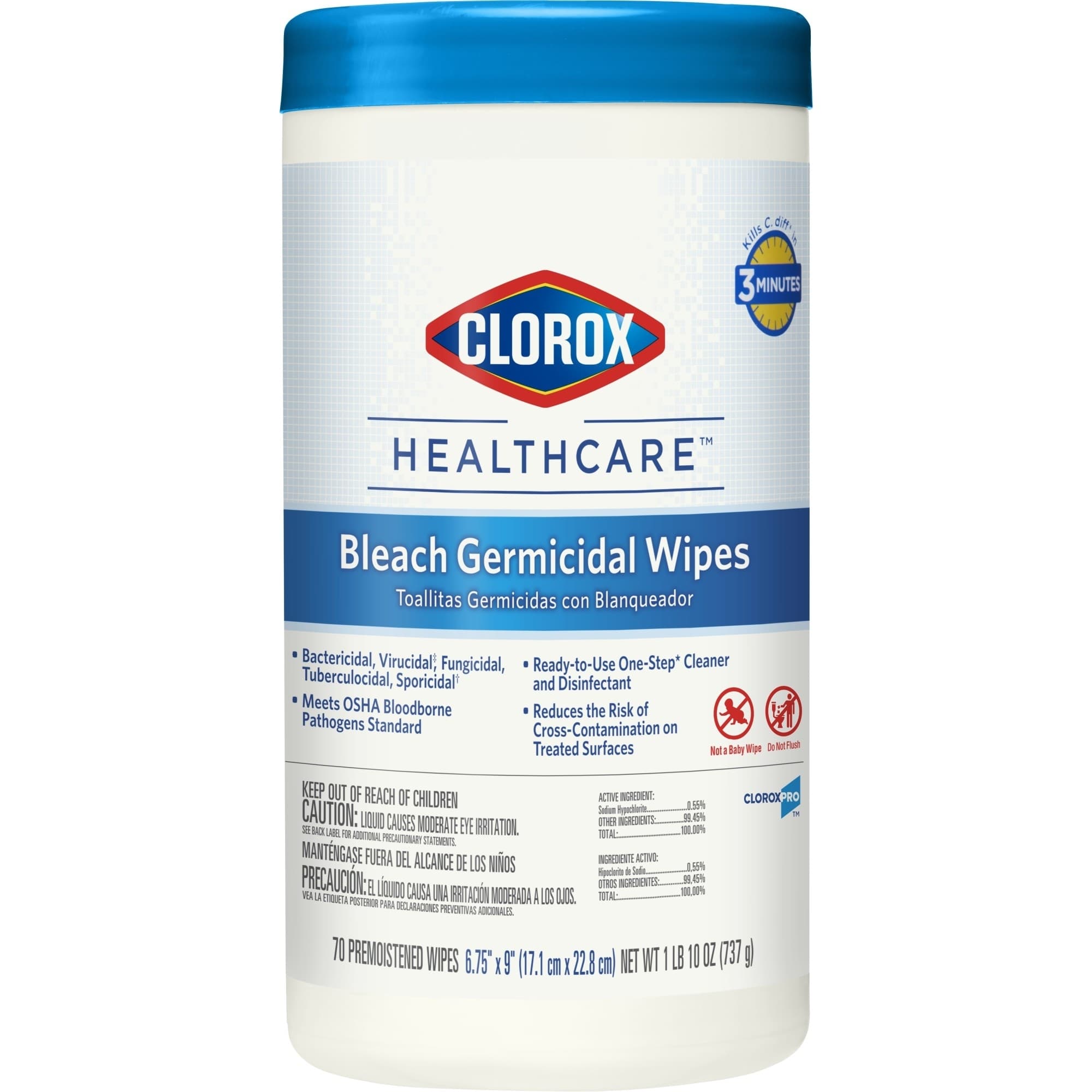 Clorox Healthcare Bleach Germicidal Wipes - Image 3