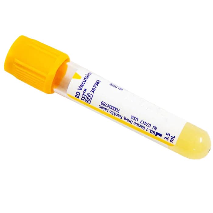 BD Vacutainer SST Venous Blood Collection Tube with Hemogard Closure, 3.5 mL - Box of 100 - Image 1