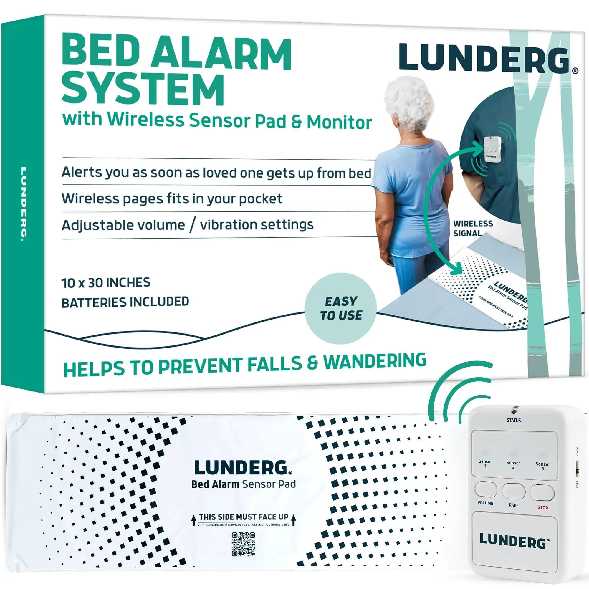 Lunderg Bed Alarm System for Elders with Wireless Sensor Pad and Monitor, Standard - Image 1