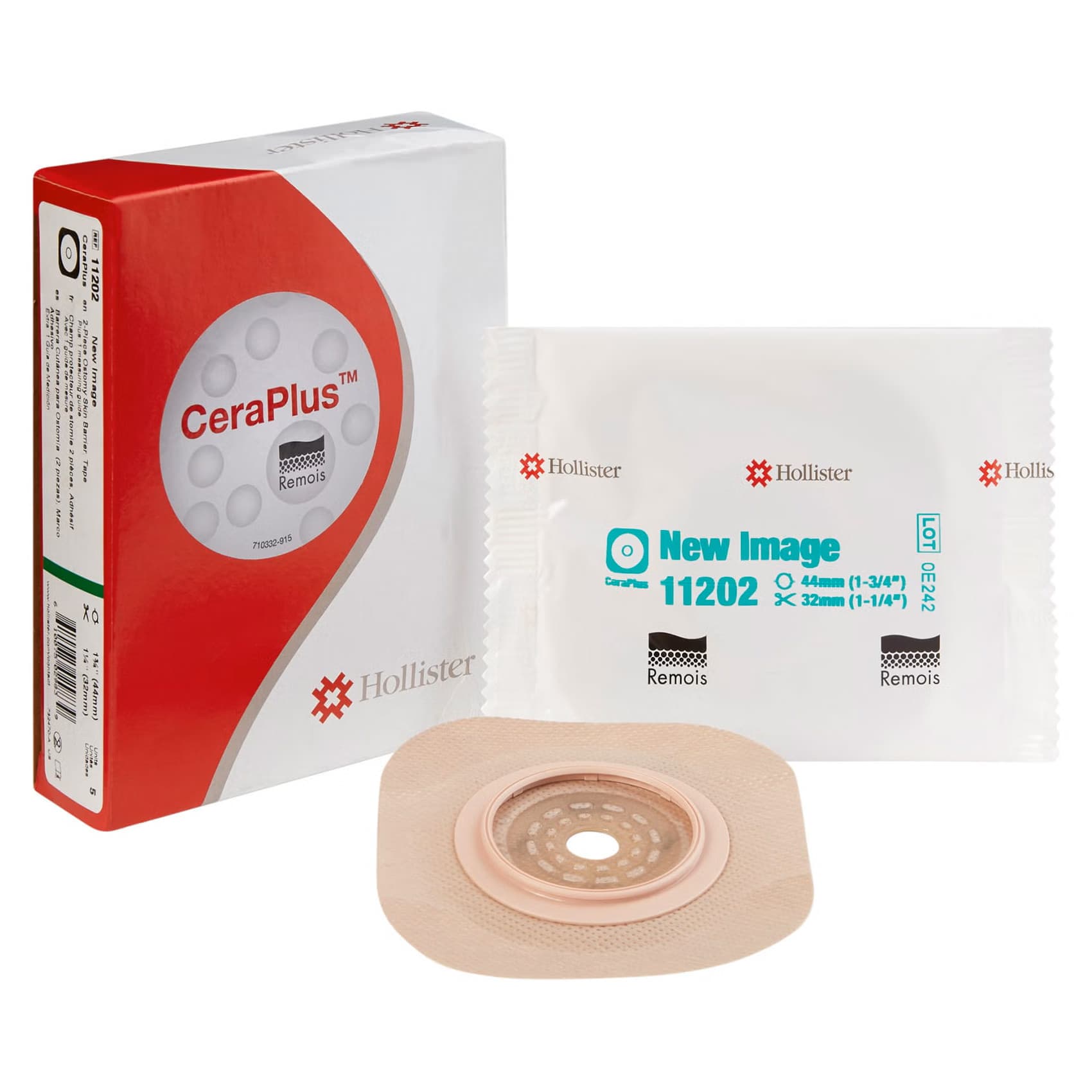 New Image Flat CeraPlus Cut-to-Fit Skin Barrier with Tape, 1-1/4 Inch - Box of 5 - Image 1