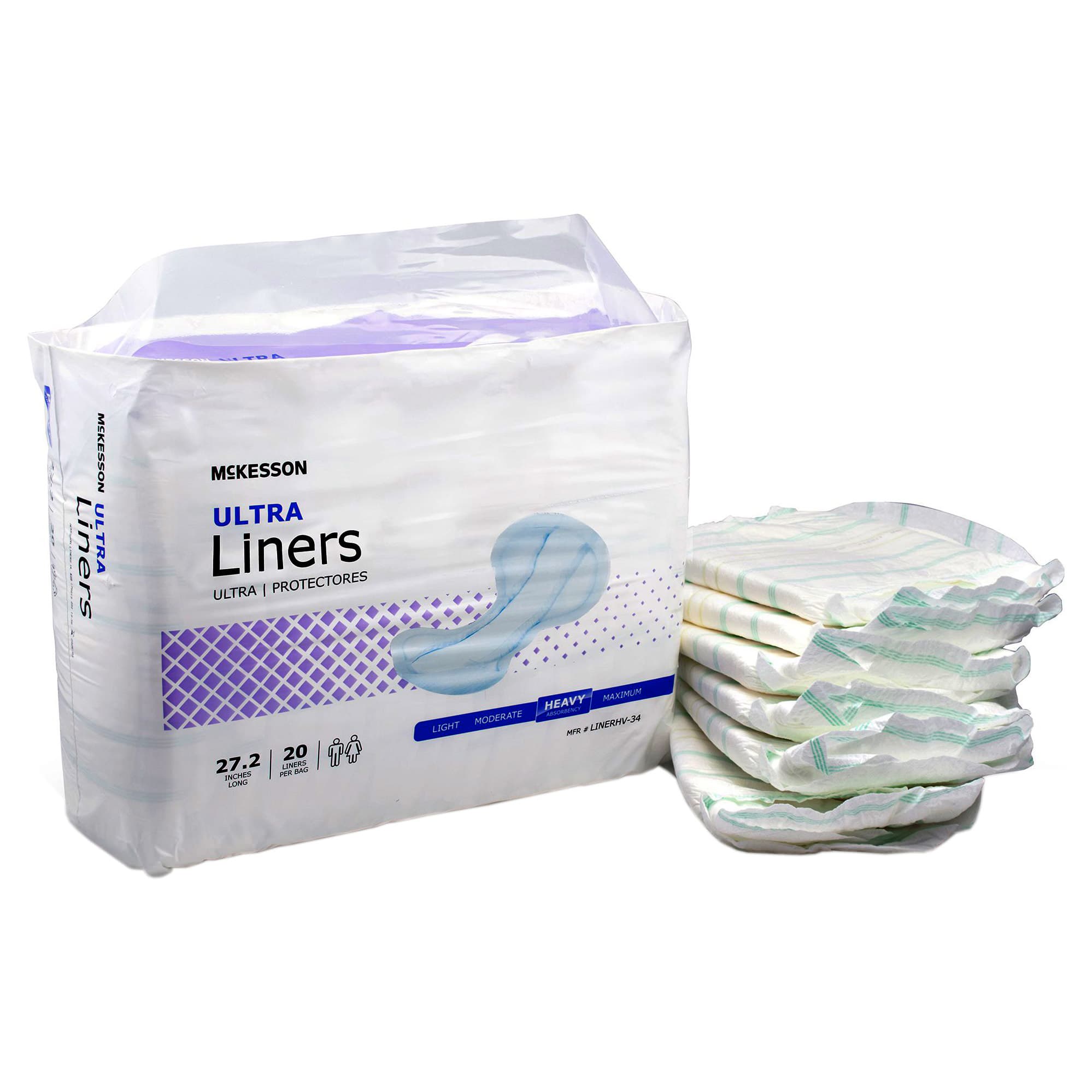 Mckesson Ultra Incontinence Liners - Case of 80 - Image 1