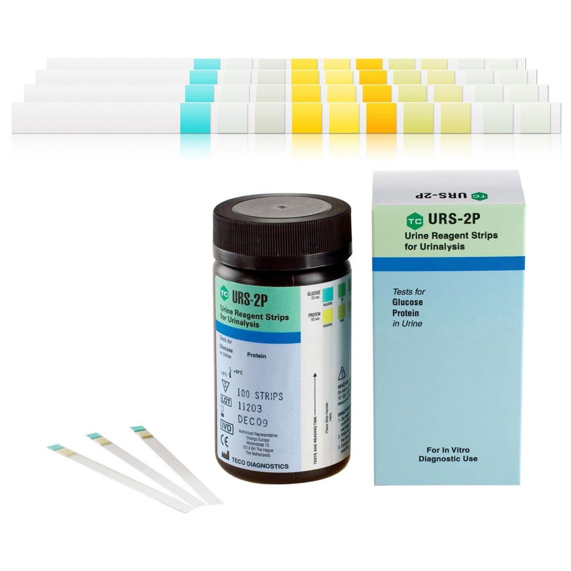 Teco URS-2P Protein-Glucose Reagent Strips - Image 1
