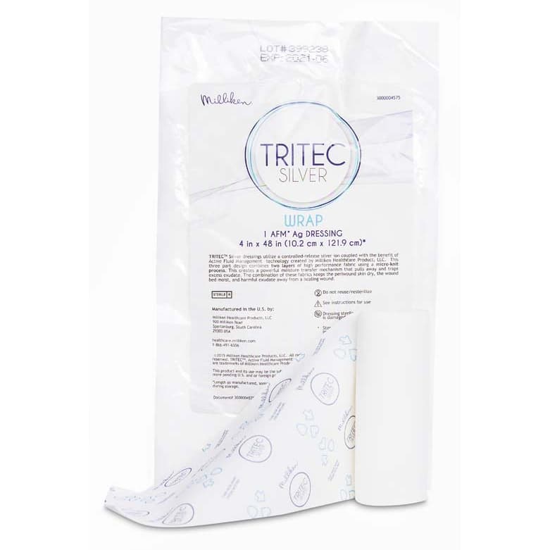 TRITEC Silver Contact Layer Dressing 4" x 48", Flexible - Box of 10 - Image 1