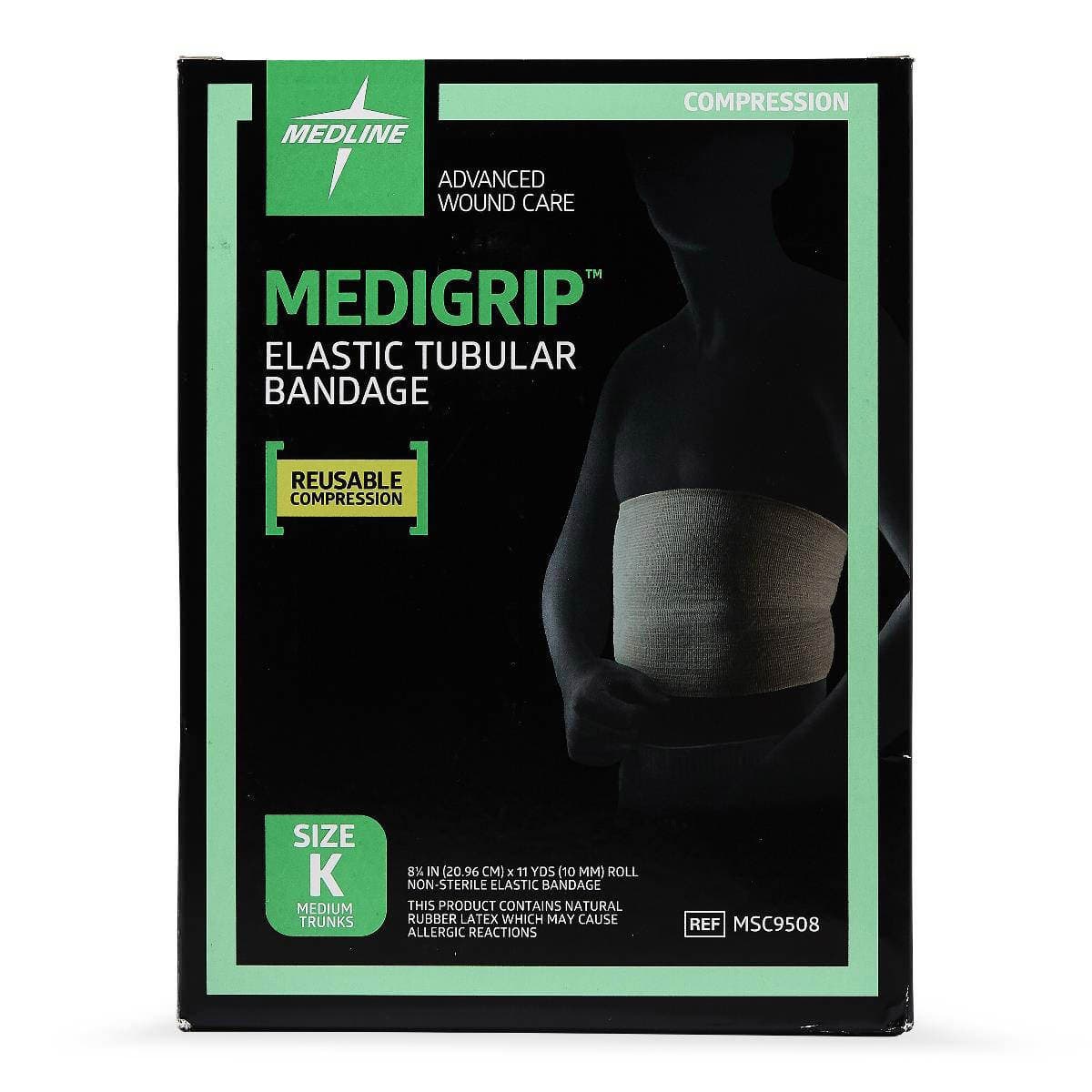 Medline Medigrip Elastic Tubular Support Bandage, Size K, 8-1/4 Inch x 11 Yard - Each - Image 1