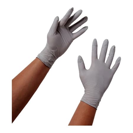 STERLING Exam Glove Gray Neutral Beaded Cuff 2 mil to 4 mil Range, Medium - Case of 2000 - Image 1