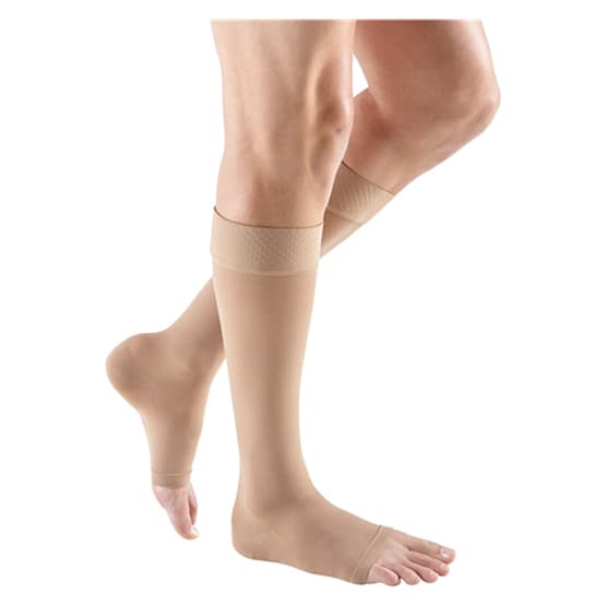 Mediven Plus Calf Petite Extra Wide Open Toe 20-30mmHg Compression Sock With Silicone Topband, Size VII, Beige - Each - Image 1