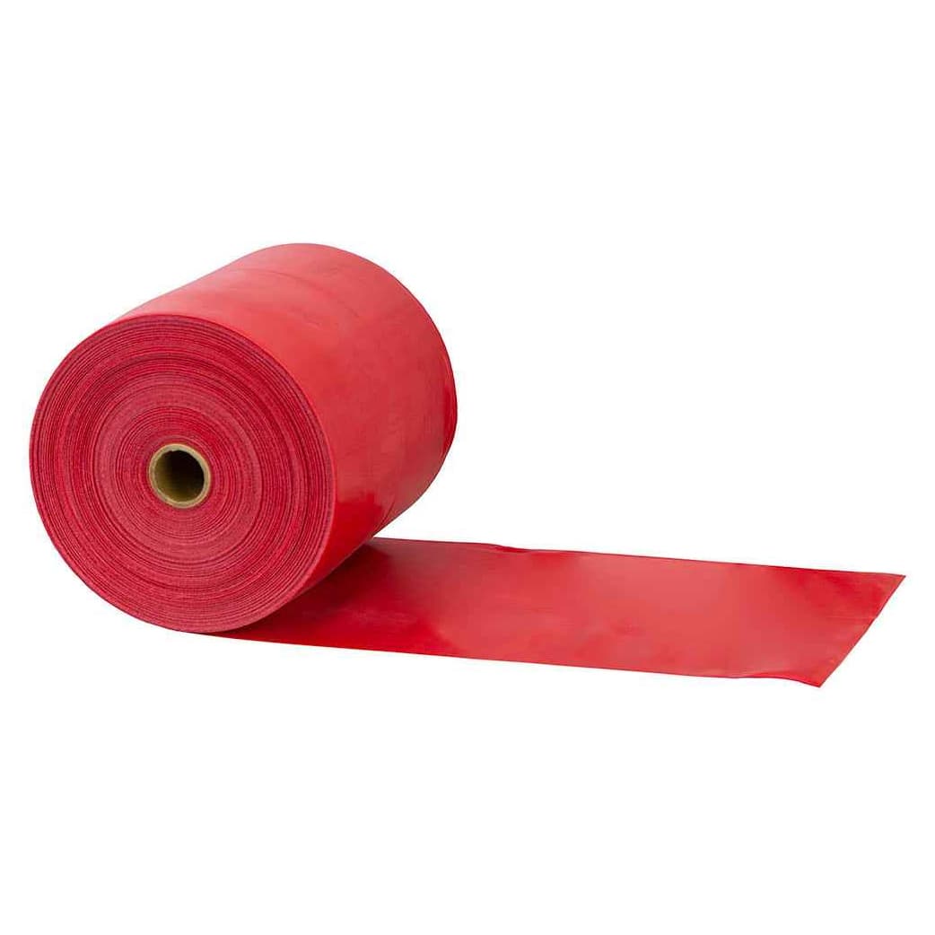 CanDo Low Powder Exercise Band, 25 Yards, Red, Light - Image 1