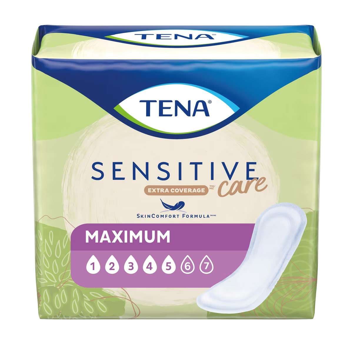 TENA Sensitive Care Maximum Incontinence Pads, Regular - Case of 168 - Image 1