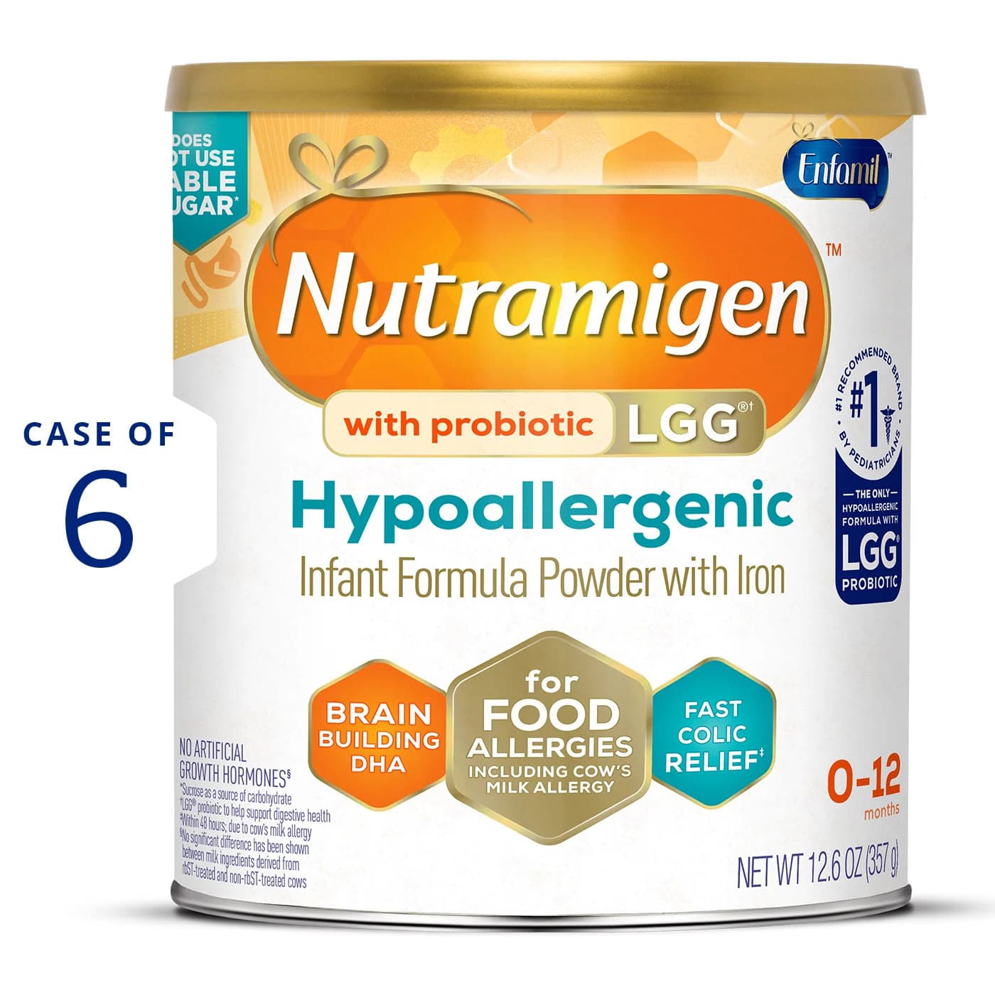 Nutramigen Hypoallergenic Infant Formula with Probiotic LGG, 12.6 oz - Case of 6 - Image 1