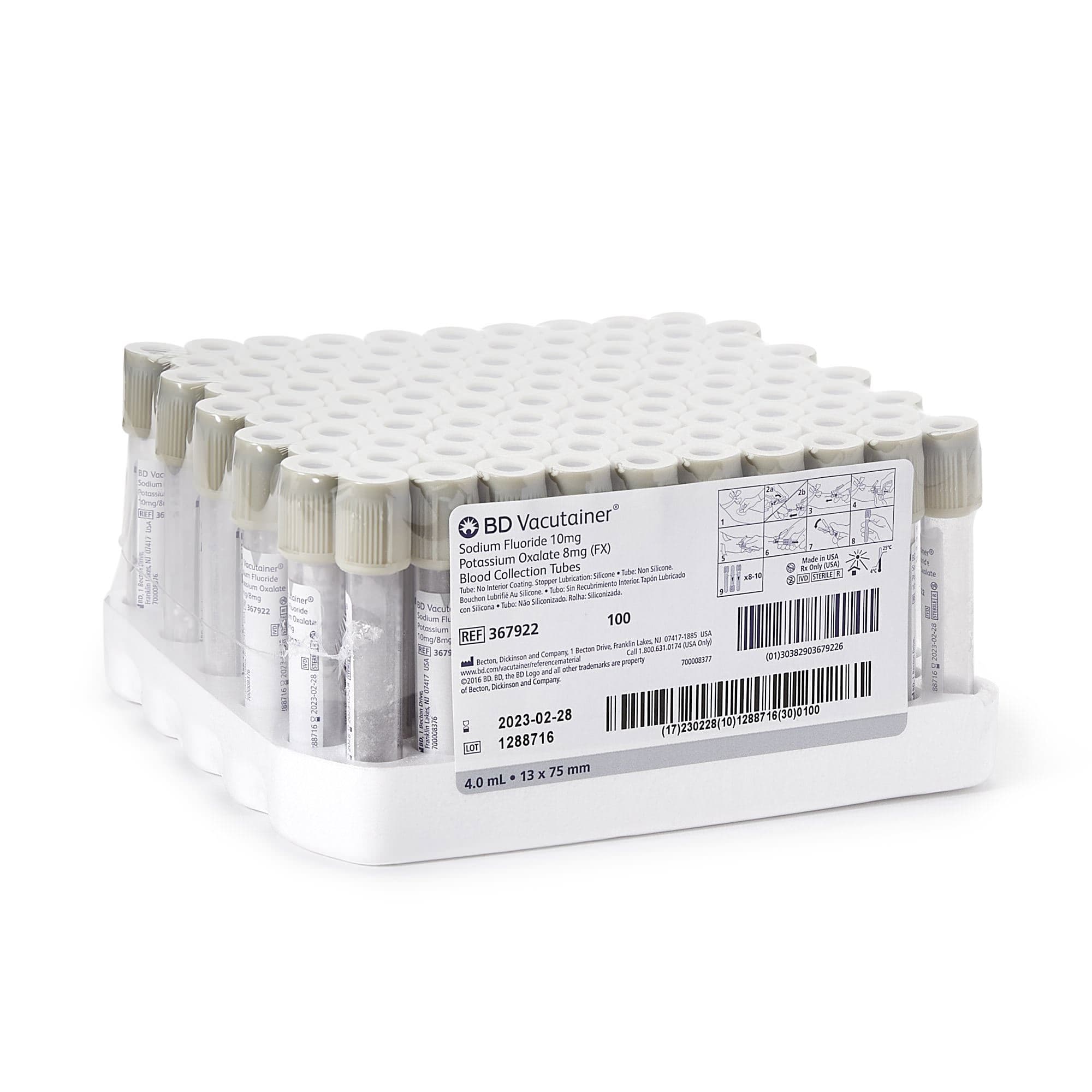 BD Vacutainer Venous Blood Collection Tube, 13 x 75 mm, 4 mL - Case of 1000 - Image 1