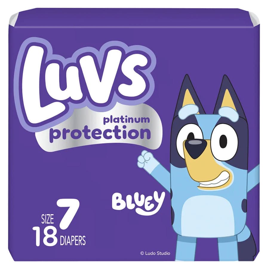 Luvs Platinum Protection Baby Diapers, Size 7, Jumbo Pack, 18 Count - Package of 18 - Image 1
