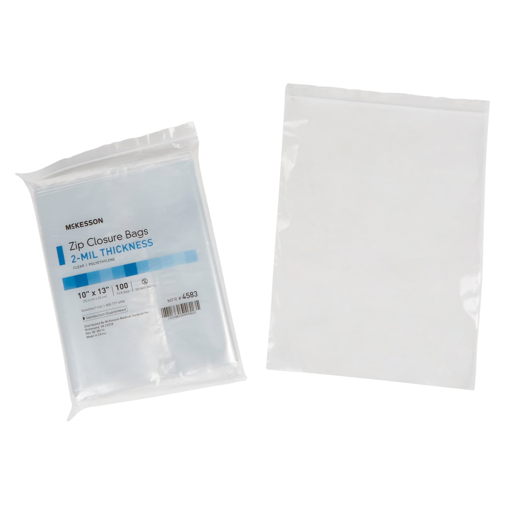 McKesson Reclosable Bag Clear