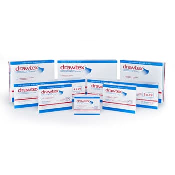 Drawtex Hydro-conductive Dressing with LevaFiber 8" x 8" - Box of 10 - Image 1