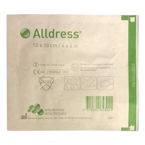 Alldress Self-Absorbent Composite Dressing, 4 x 4 Inch - Each - Image 1