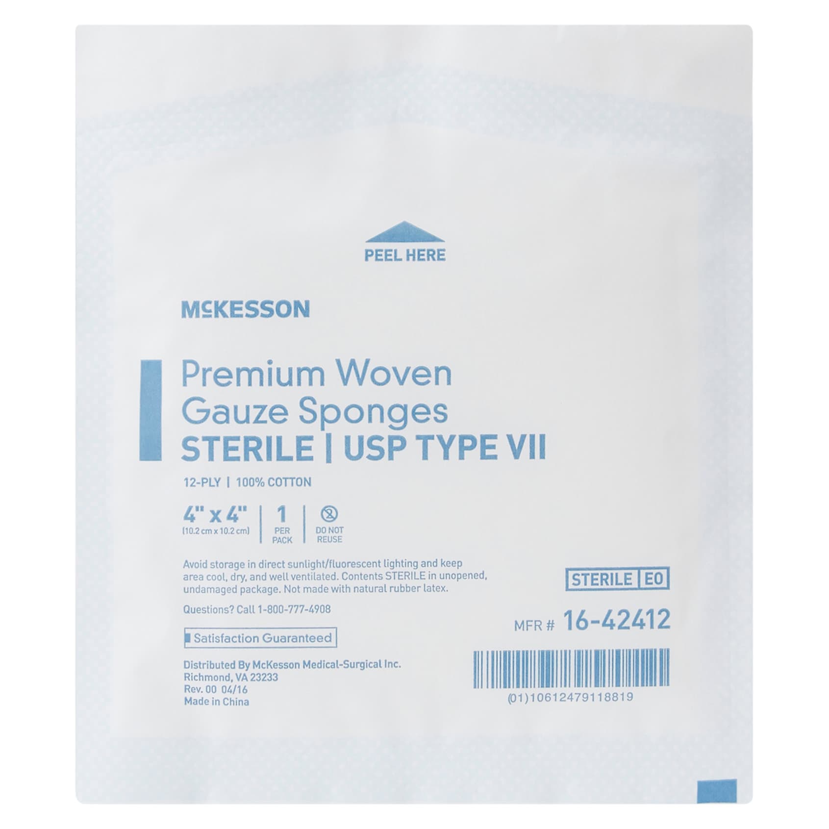McKesson USP Type VII Gauze Sponge White - Image 2