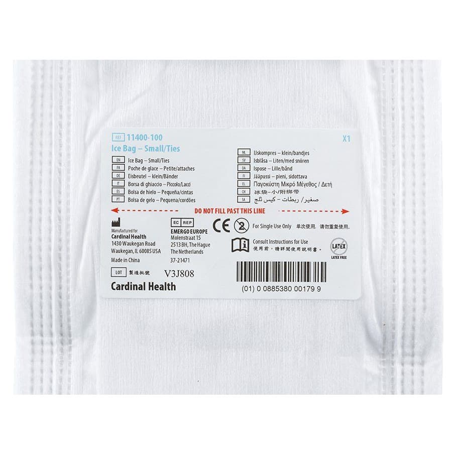 Cardinal General Purpose Ice Bag, Reusable, 5 x 12 Inch, Small - Case of 50 - Image 2