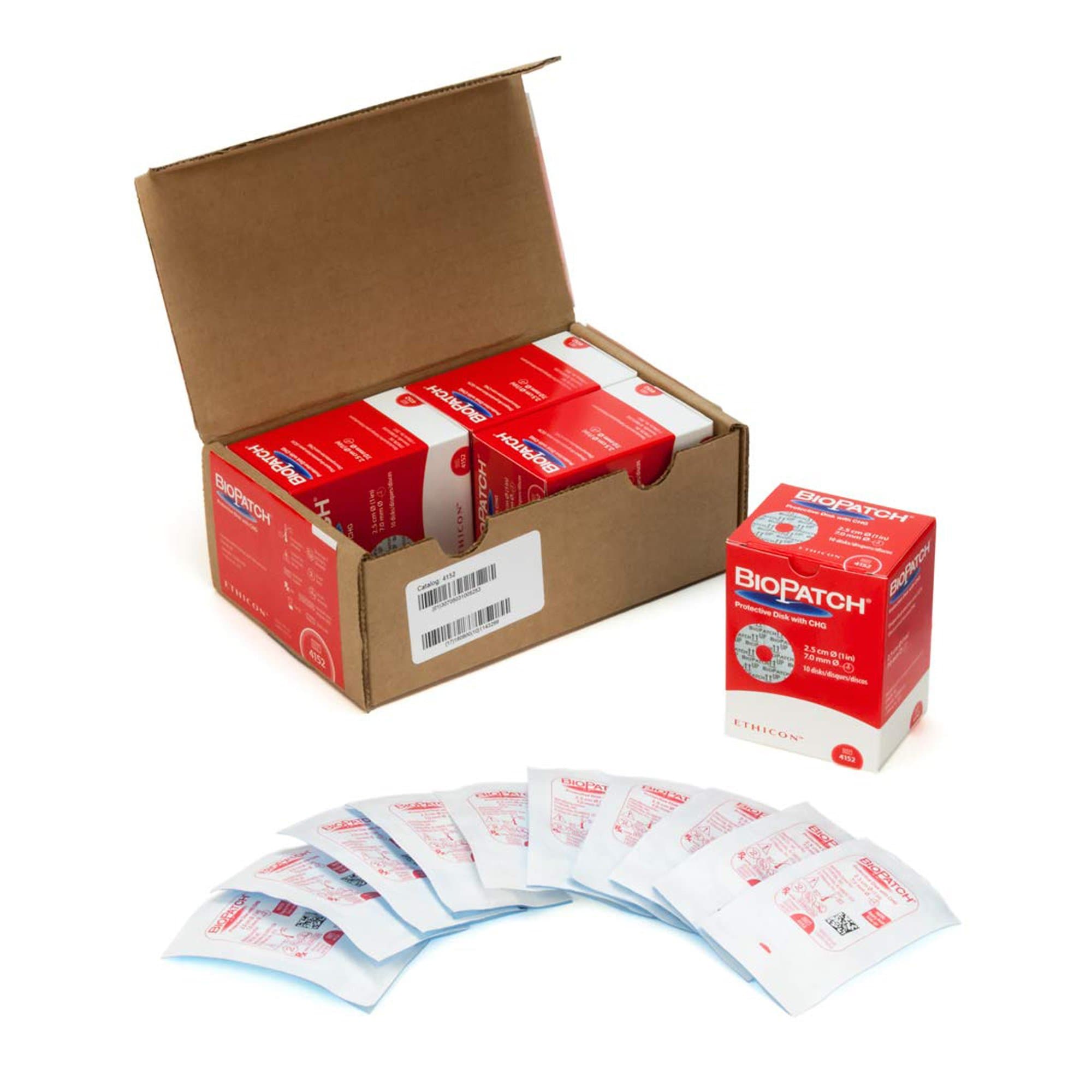 Johnson and Johnson Biopatch Antimicrobial Dressing, 1 Inch 7mm - Case of 40 - Image 1