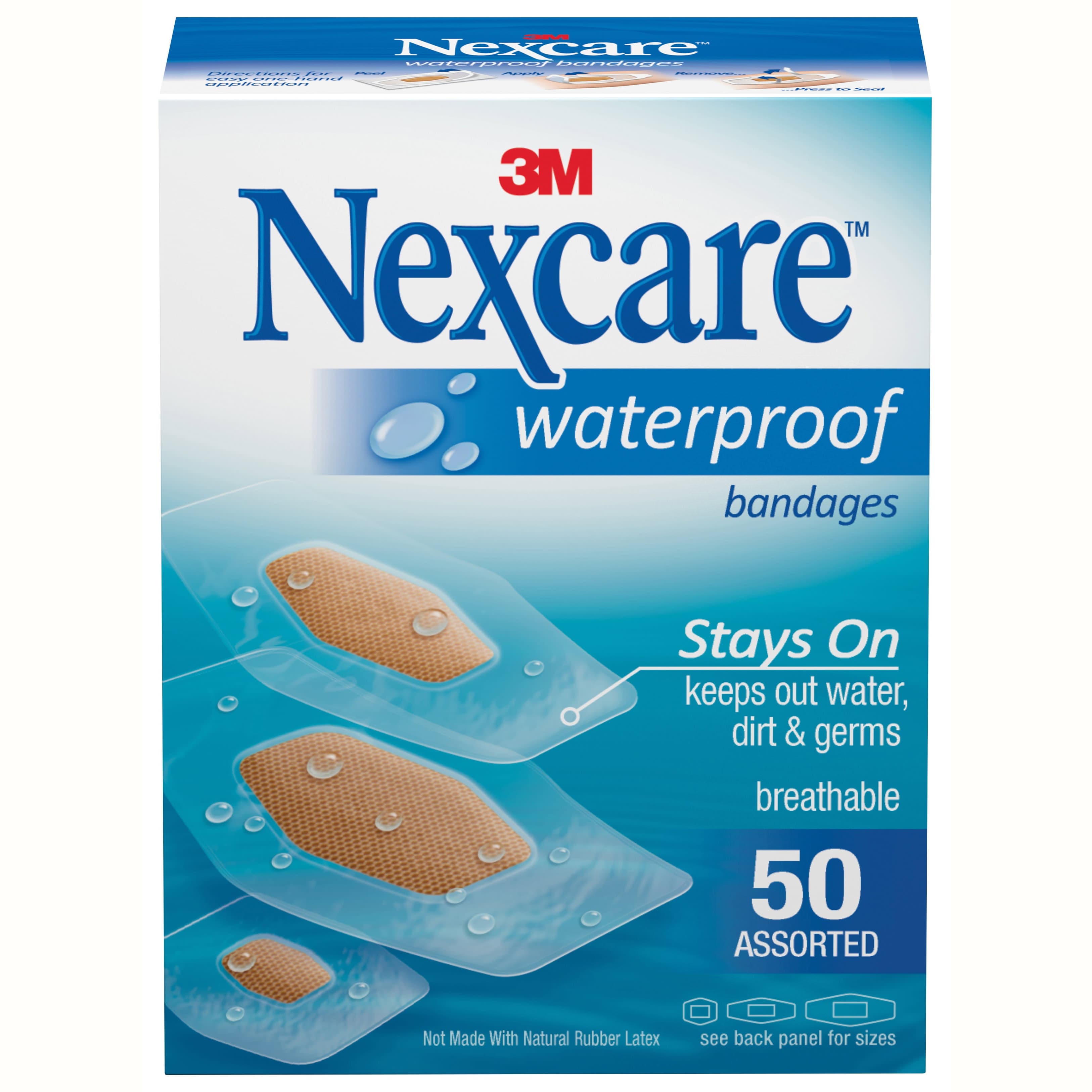 3M Nexcare Waterproof Bandage Assorted - Case of 1200 - Image 1