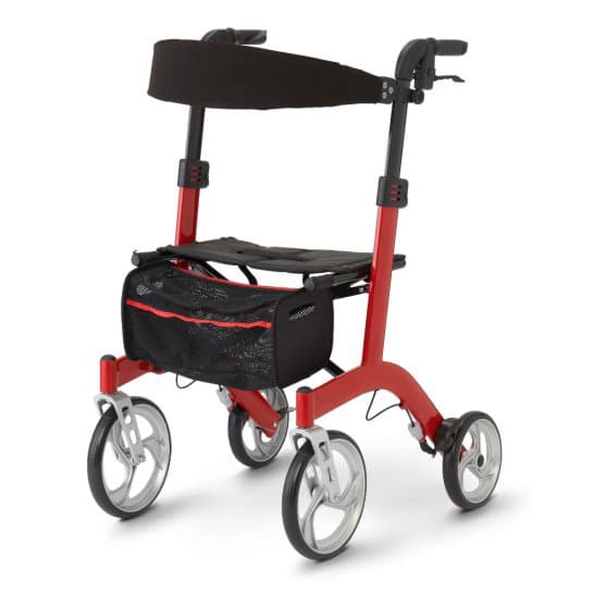 European-style Aluminum Rollators, Red- Each - Image 1