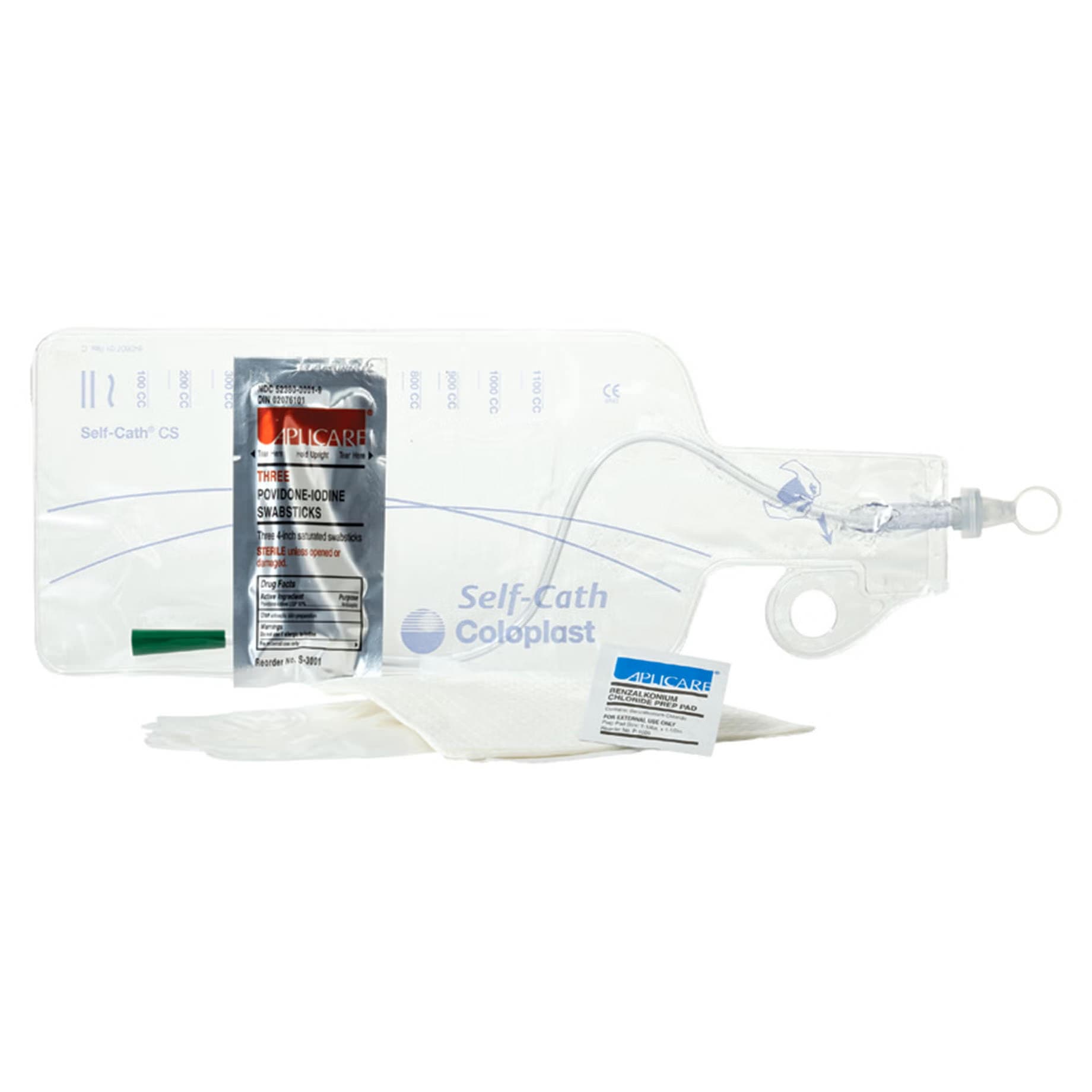 Self-Cath Olive Coude Tip Closed System Catheter With Insertion Supplies, 16 Fr, 16" - Each - Image 1
