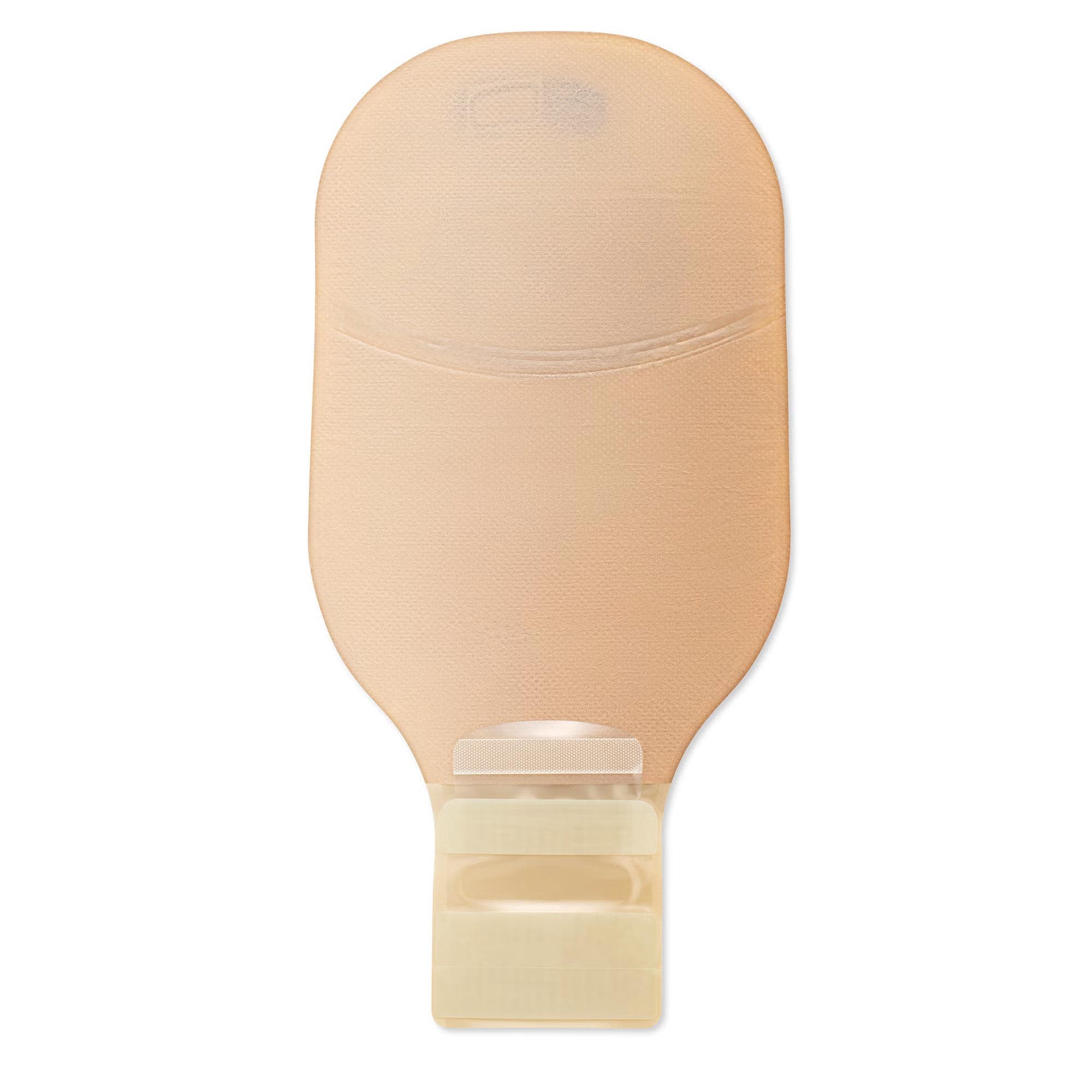 Premier 1-Piece Drainable Ostomy Pouch with Flat FlexWear Barrier, Beige with Viewing Window - Box of 10 - Image 1