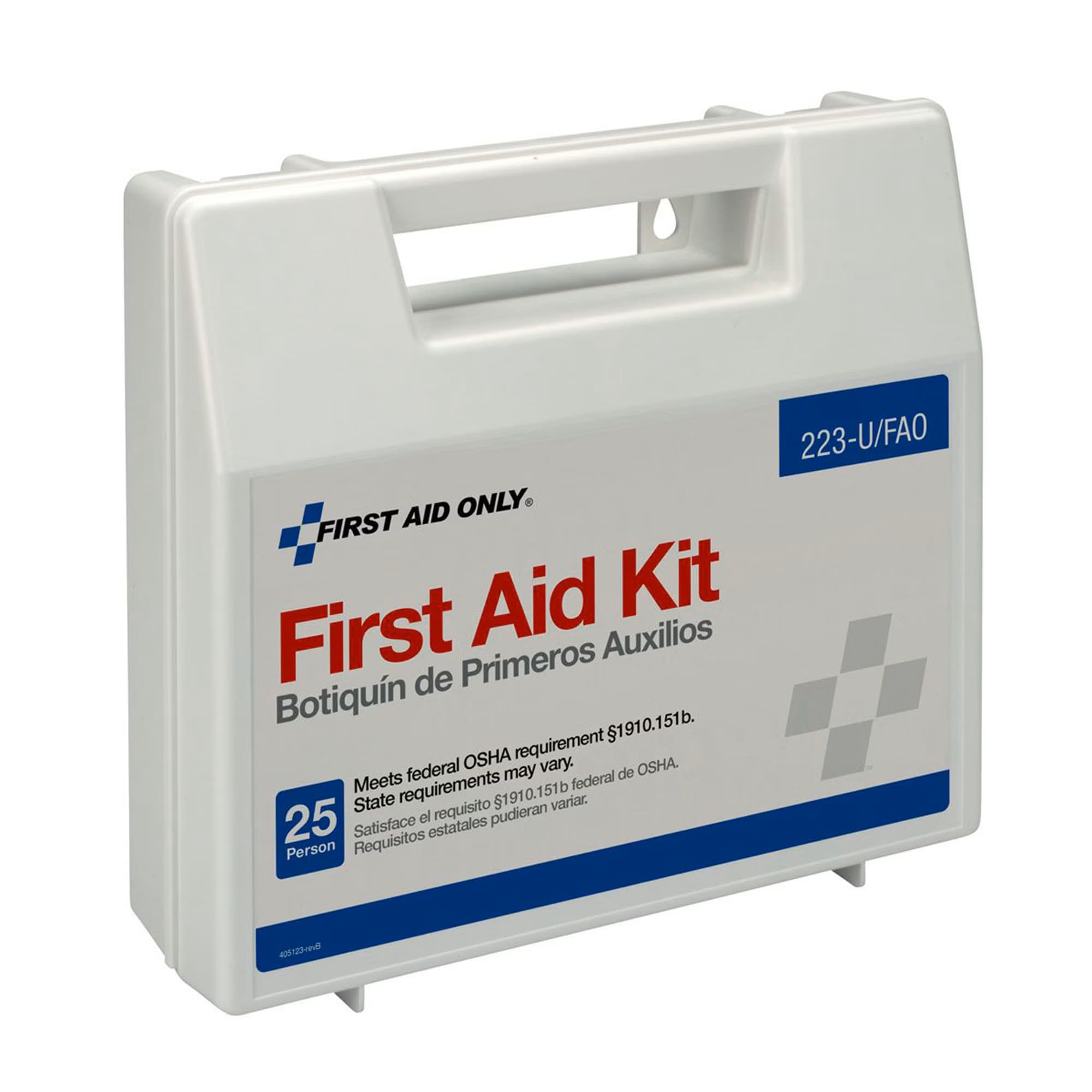 First Aid Only First Aid Kit Plastic Case 25 Person, 2.5 x 8 x 9 Inch - Case of 10 - Image 1