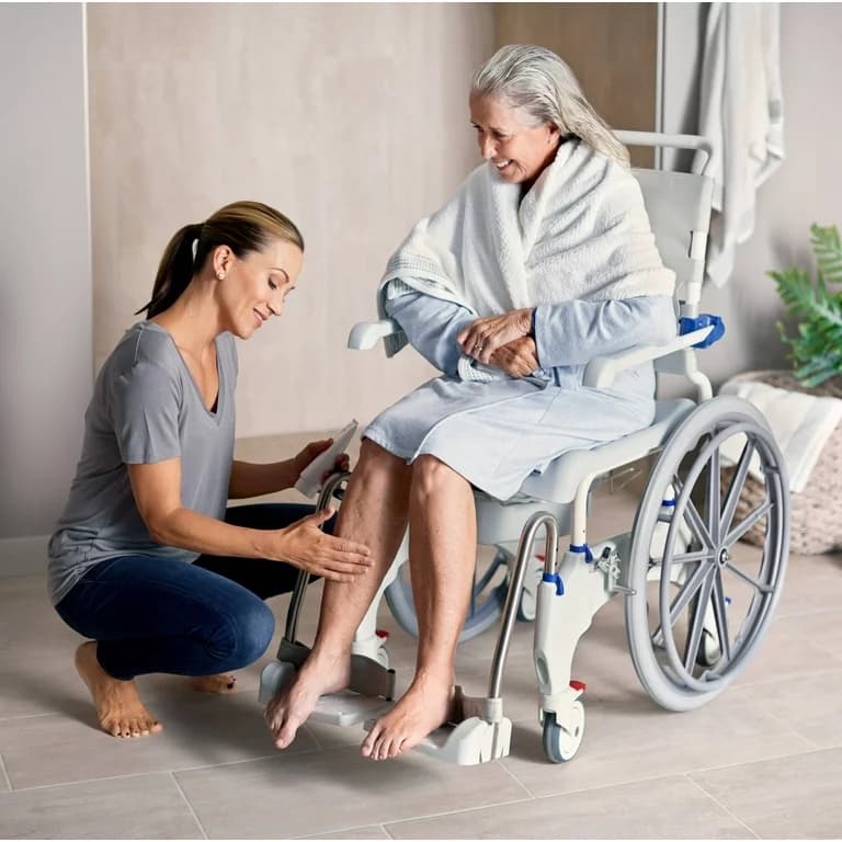 Aquatec Ergo XL Self Propel Shower Commode Chair - Image 2