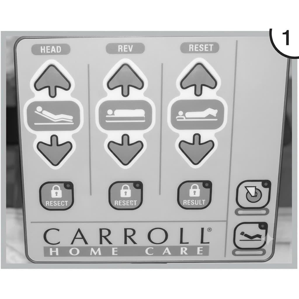 Invacare ARRO Bed Standard Control Membrane Pad for 151 System
