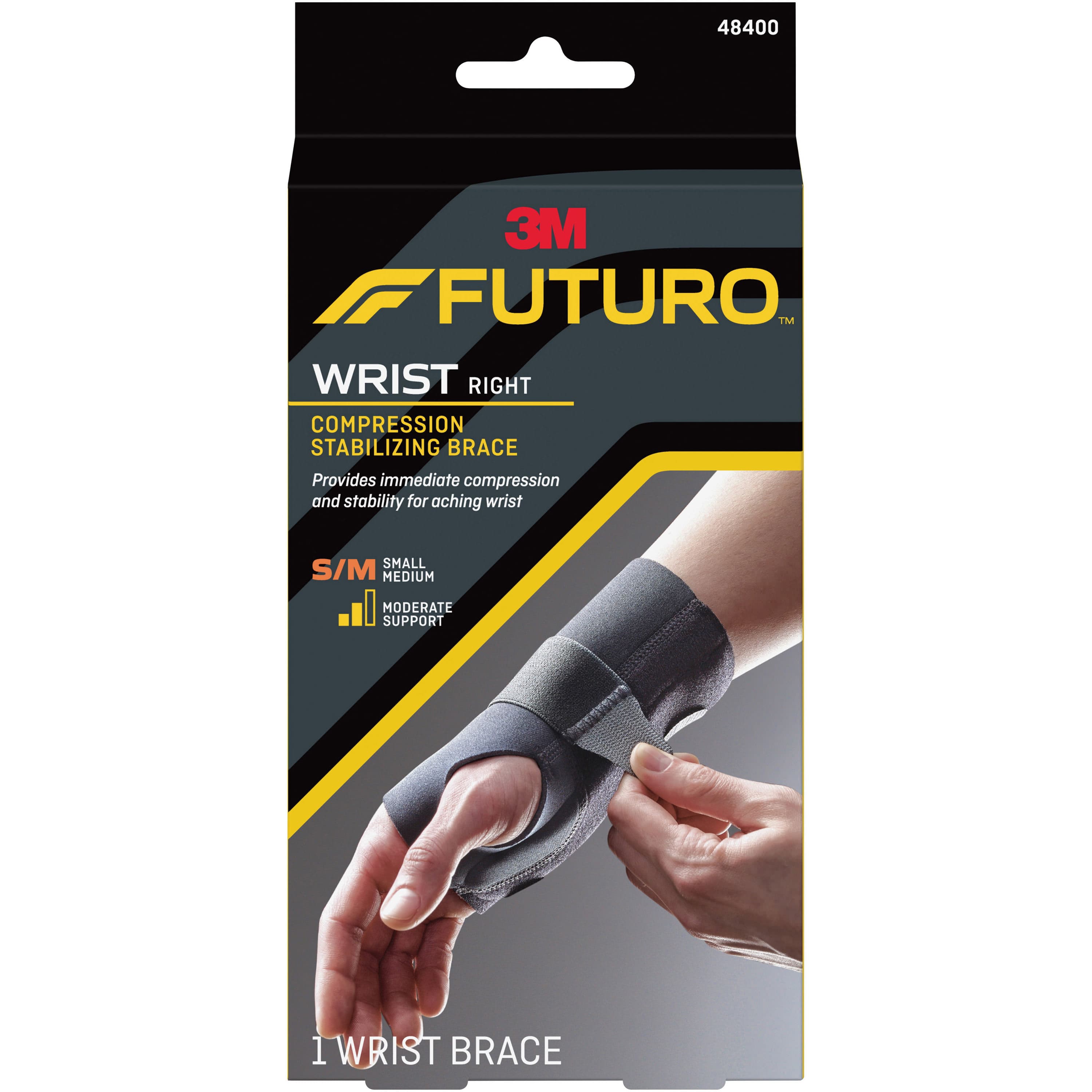 3M FUTURO Compression Stabilizing Wrist Brace Right Hand, Small-Medium - Each - Image 1