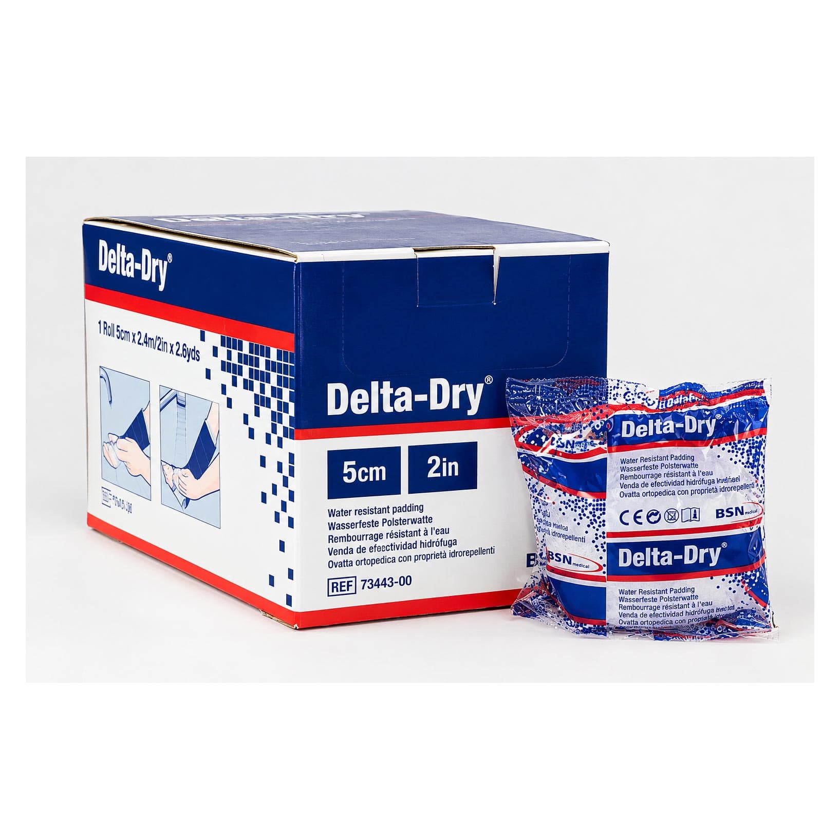 Delta-Dry Water Resistant Cast Padding, 2 Inch x 2.6 Yard - Image 1