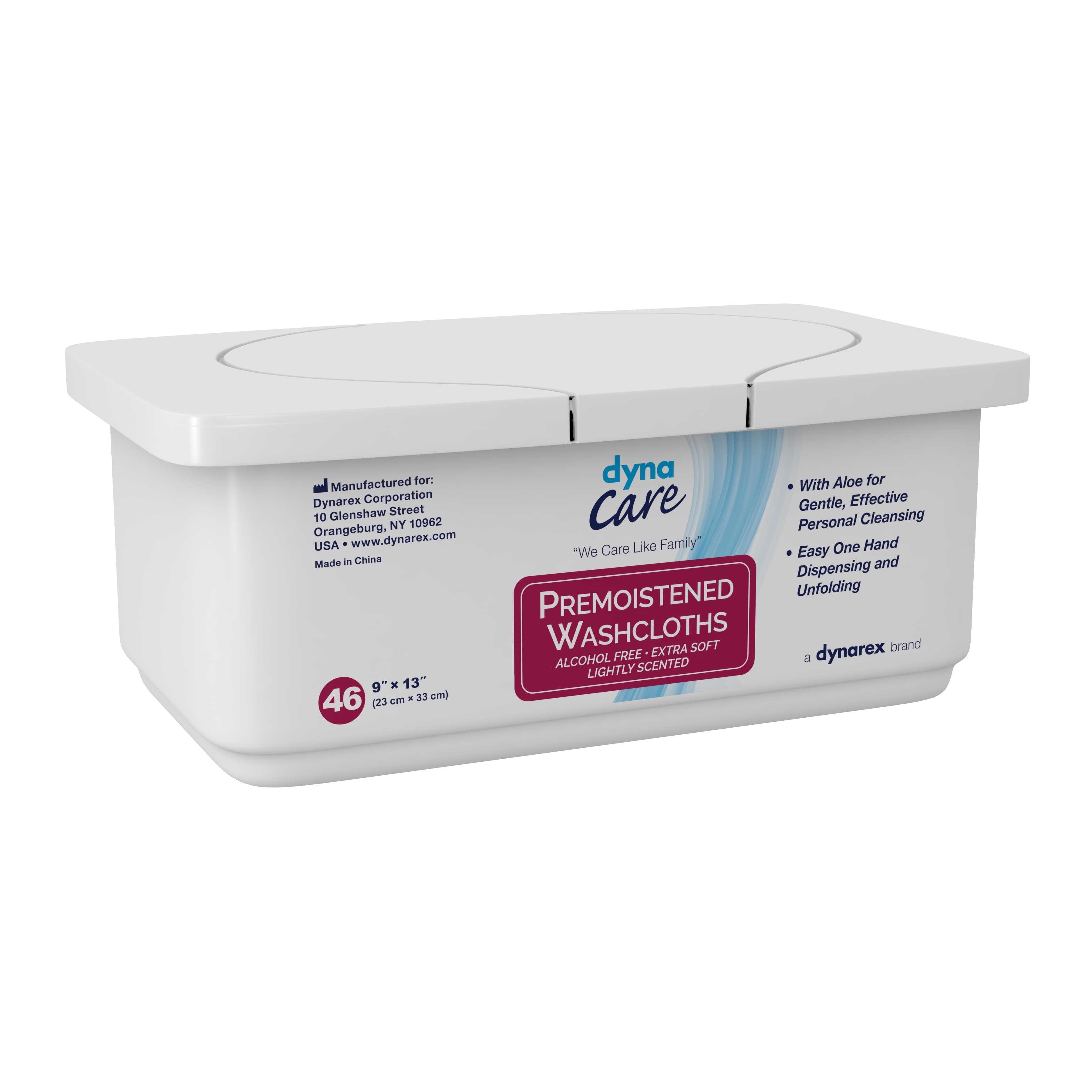 DynaCare Personal Wipe Tub, 9 x 13 Inch - Case of 552 - Image 1