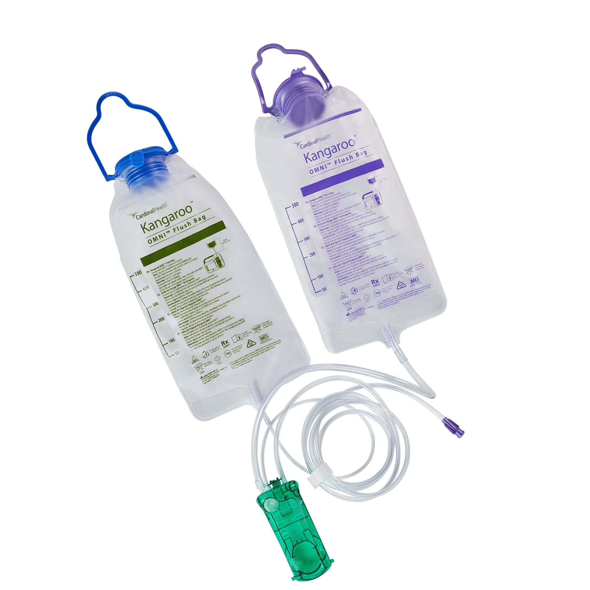 Kangaroo OMNI ENtelliset Thick Formula Feeding Set with Flush Bag, 500 mL - Case of 30 - Image 1