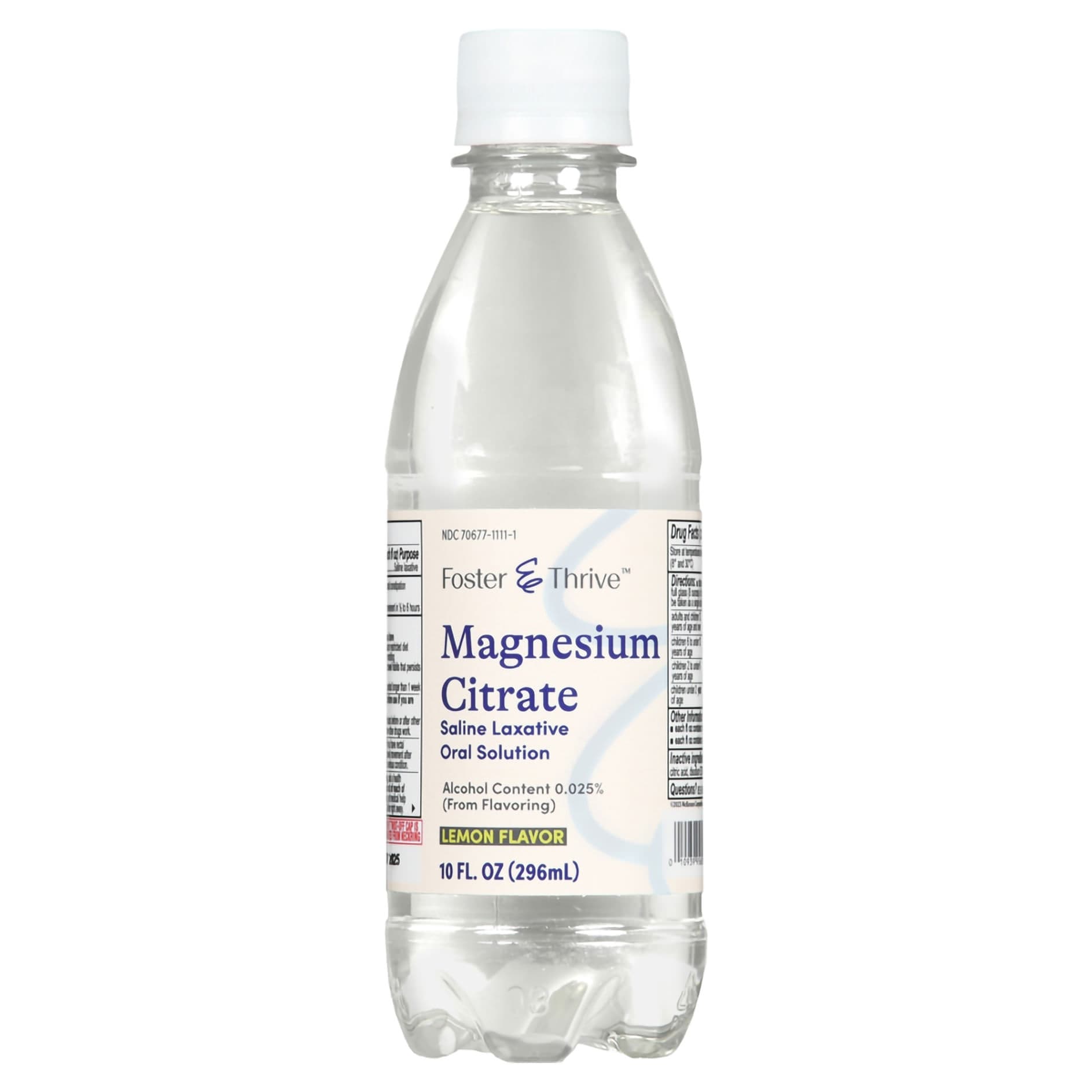 Foster & Thrive Magnesium Citrate Saline Laxative Oral Solution, Lemon, 10 oz