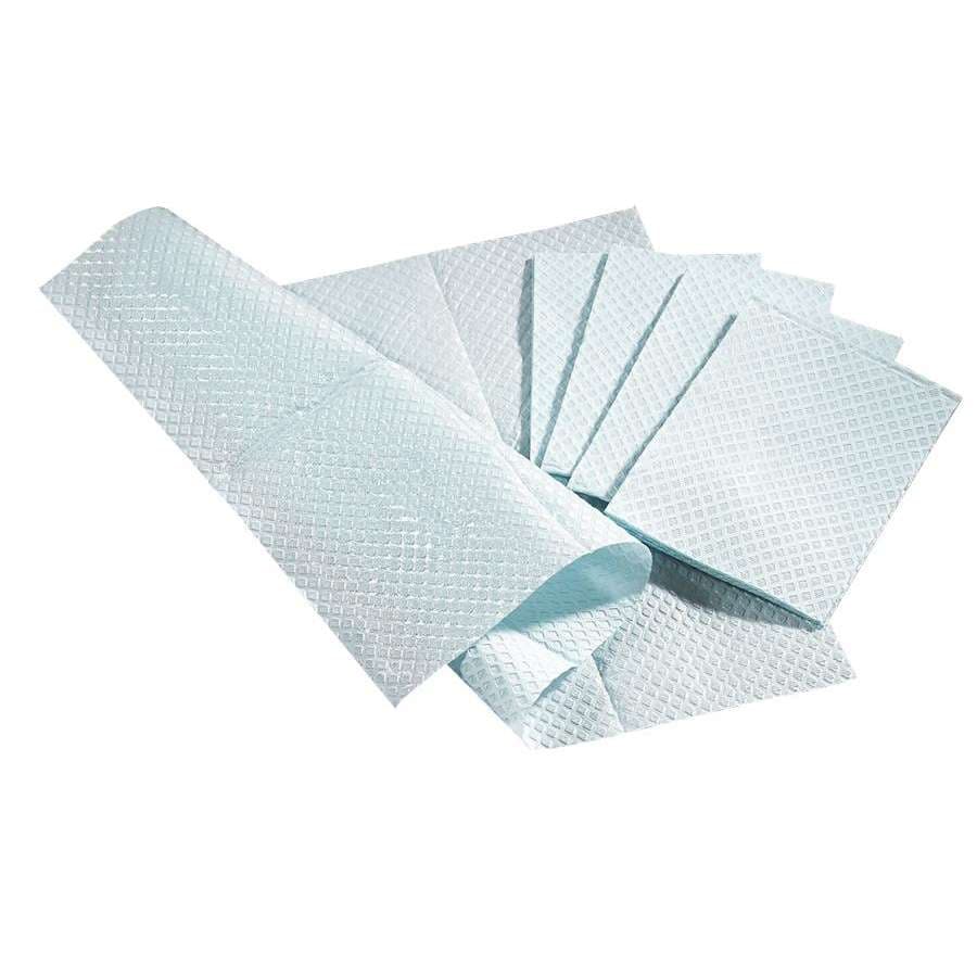 Medline 2-Ply Tissue Poly Professional Towels, Blue, 13 x 18 Inch - Image 1