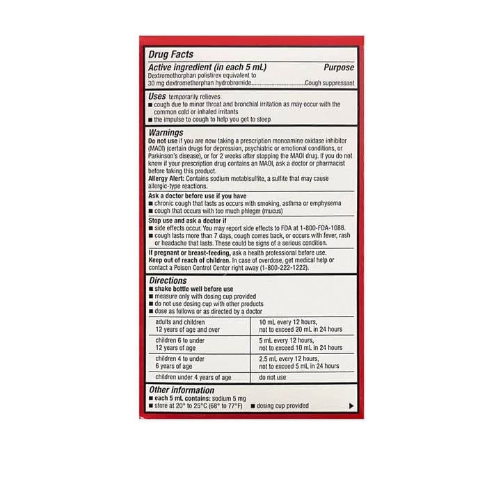 Leader Cough DM 12 Hour Liquid, Orange, 3 oz - Each - Image 2