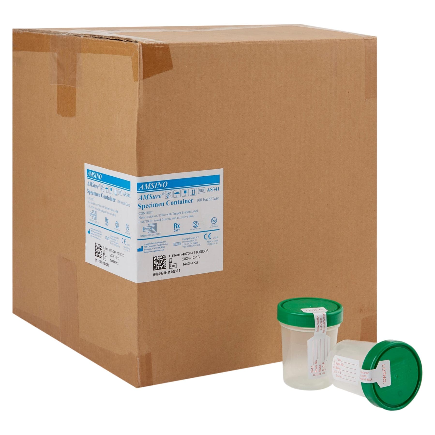 AMSure Graduated Plastic Specimen Container, Disposable